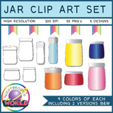 Colorful Jar Clip Art Set for Games and Activities