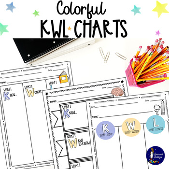 Preview of Colorful KWL Charts