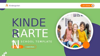 Preview of Colorful Kindergarten School Presentation Template