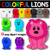 Colorful LIONS Clip Art