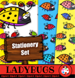 Colorful Ladybug Stationery Set