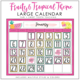 Colorful Large Classroom Calendar | EDITABLE | Fruity & Tr