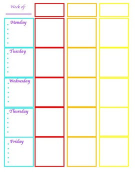 Colorful Lesson Plan Template by Dot Dot Not A Lot | TpT