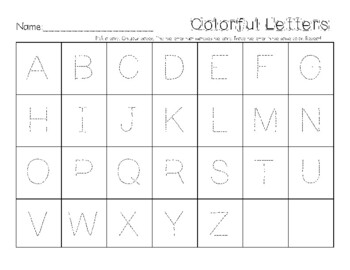 Colorful Letters- Upper & Lowercase Letter Identification & Handwriting ...