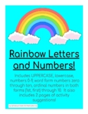 Rainbow Letters and Numbers!
