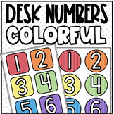 Colorful Lines - Desk/Table Numbers | Classroom Seating Or