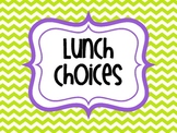 Colorful Lunch Choice Poster