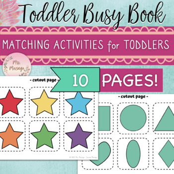 Colorful MATCHING Activities for YOUNG Toddlers - Busy Book Binder #9