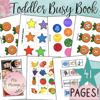 Colorful MATCHING Alphabet Activities - Busy Book Binder #7 for Toddlers