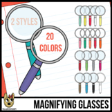 Colorful Magnifying Glass Clip Art