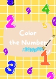 Colorful Math Number Worksheet