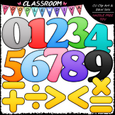 Colorful Math Numbers & Symbols Clip Art - Math Clip Art