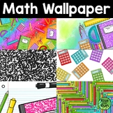 Colorful Math School Supplies Desktop Backgrounds & Wallpa