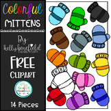 Colorful Mittens Free Clipart by Kelly B