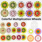 Colorful Multiplication Wheels worksheet 1-10/Math Clip Ar