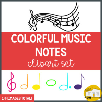 Colorful Music Notes & Symbols Clipart - Personal & Commercial Use!