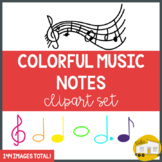 Colorful Music Notes & Symbols Clipart - Personal & Commer