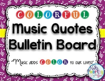 Preview of Music Quote Poster Bulletin Board