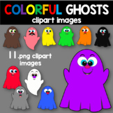 Colorful Not So Scary GHOSTS Clip Art Images HALLOWEEN