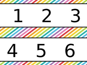 Preview of Colorful Number Line