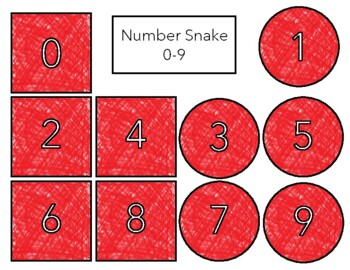 Preview of Colorful Number Snake with Bubble Numbers