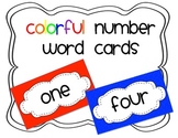 Colorful Number Words for Word Wall