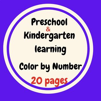 Preview of Color by Numbers Adventure: 20 Pages of Kindergarten Number Coloring Fun