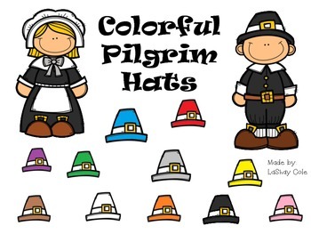 Preview of Colorful Pilgrim Hats