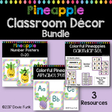 Pineapple Classroom Decor Bundle Calendar Alphabet Number Posters