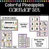 Pineapples Classroom Theme Decor Colorful Calendar Set
