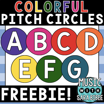 Preview of Colorful Pitch Circles - For Printables, Displays, and Bulletin Boards {FREEBIE}
