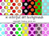 Colorful Polka-Dot Backgrounds {Commercial/Personal}