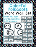 Colorful Polkadots Word Wall Words and Headers