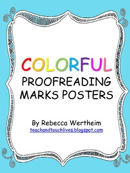 Preview of Colorful Proofreading Marks Posters
