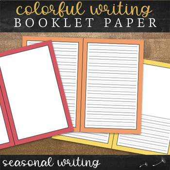 Preview of Colorful Narrative Publishing Paper - Writing Booklets