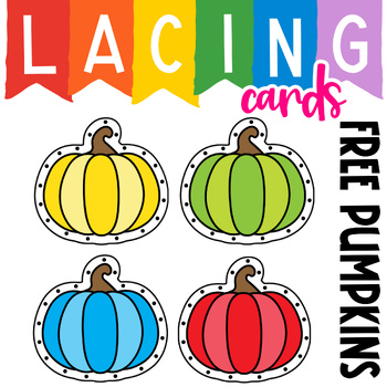 Preview of FREE Pumpkin Lacing Cards Fine Motor Skills Activities OT Sped Toddler Daycare