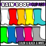 Colorful Rainbow Rain Boot Clipart