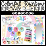 Colorful Rainbow Classroom Decor Bundle