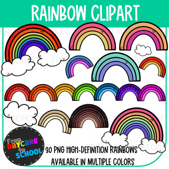 Preview of Colorful Rainbow Clipart