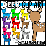 Colorful Rainbow Deer Clip Art