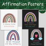 Colorful Rainbow Positive Affirmation posters for Self-Lov