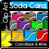 Colorful Rainbow Soda Can Clip Art