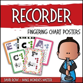 Preview of Colorful Soprano Recorder Fingering Charts and Memory Game!