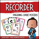 Colorful Soprano Recorder Fingering Charts and Memory Game!