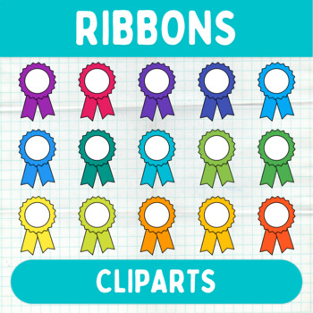 Preview of Colorful Blank Reward Ribbons Cliparts - Printable Graphics - Commercial Use