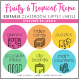 Colorful Round Supply Labels | EDITABLE | Fruity & Tropica