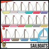 Colorful Sailboat Clip Art