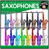 Colorful Saxophones Clip Art Set {Educlips Clipart}