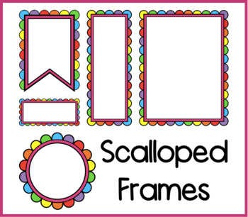 scalloped frame clipart