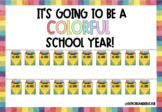 Colorful School Year Bulletin Board & Crayon Craft
